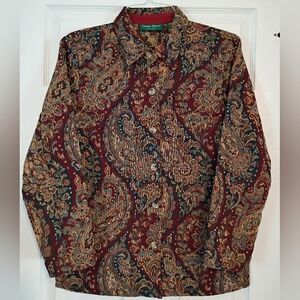 VINTAGE Lemon Grass Studio Tapestry Blazer Size Small